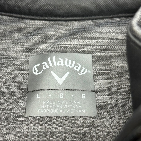 Callaway 1/4 Zip Lightweight Pullover Large Grey Quiet Shade HTR UPF 50 Golf NEW - Picture 8 of 11